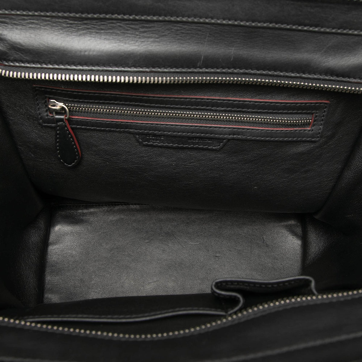 Celine Mini Calfskin Luggage Tote Bag - Black