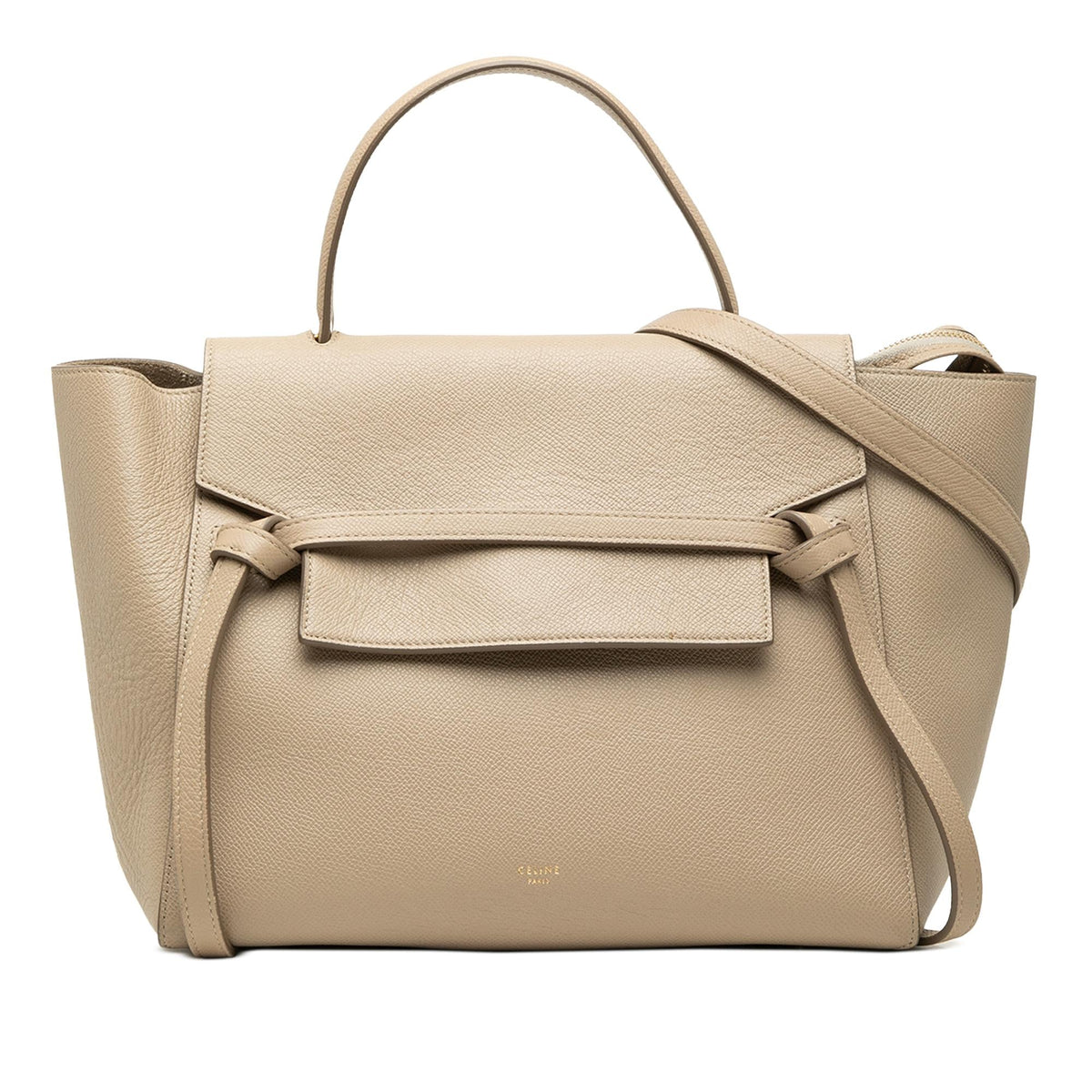 Celine Mini Grained Calfskin Belt Bag - Beige