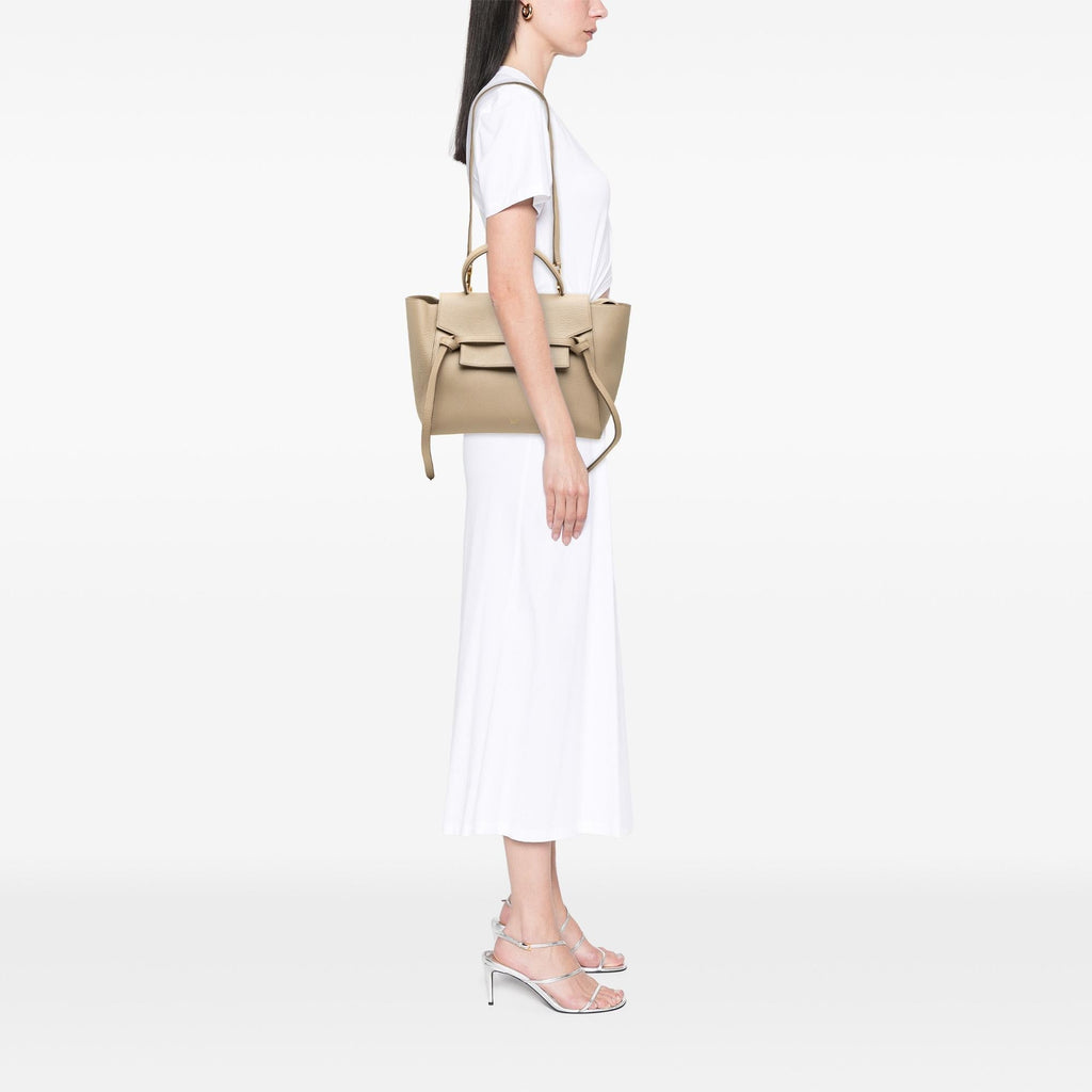 Celine Mini Grained Calfskin Belt Bag - Beige