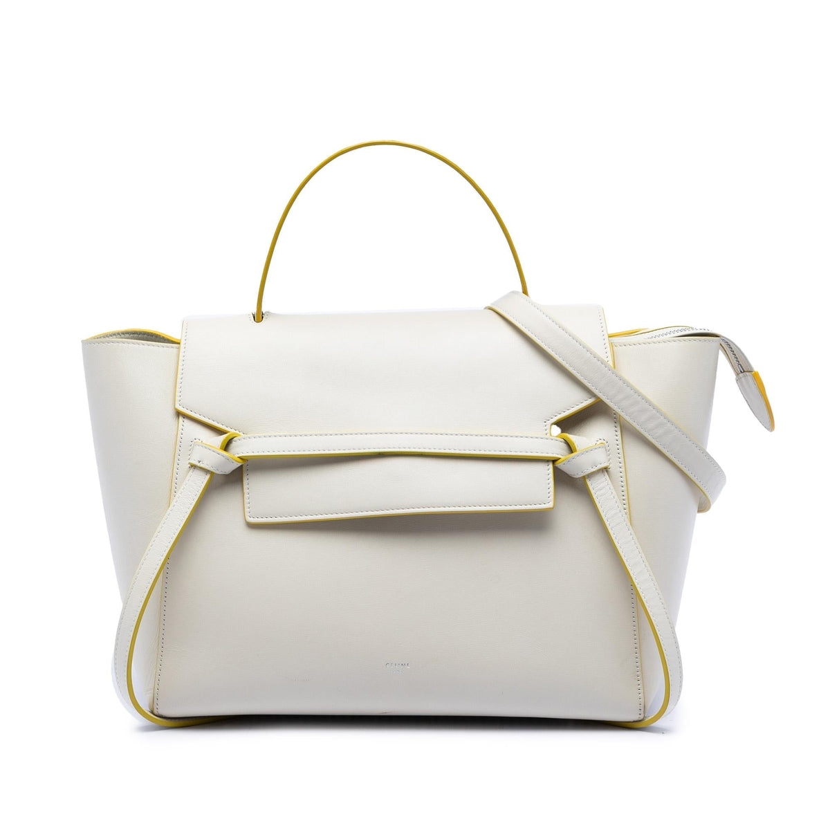 Celine Mini Smooth Calfskin Belt Bag - White