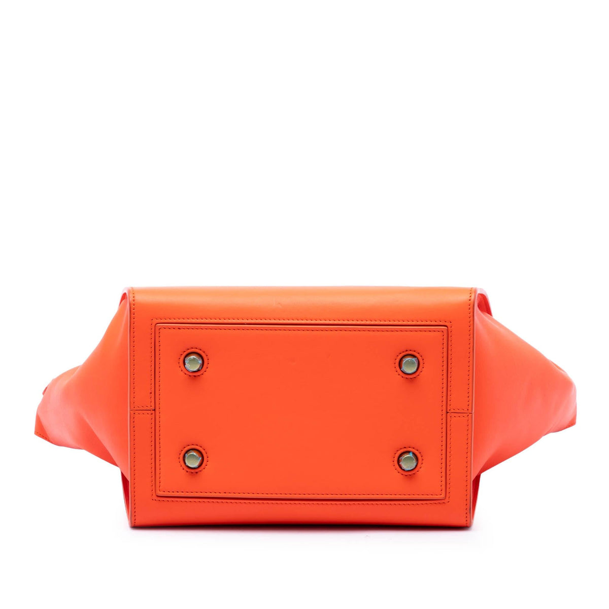 Celine Mini Smooth Calfskin Tie Knot Tote Bag - Orange