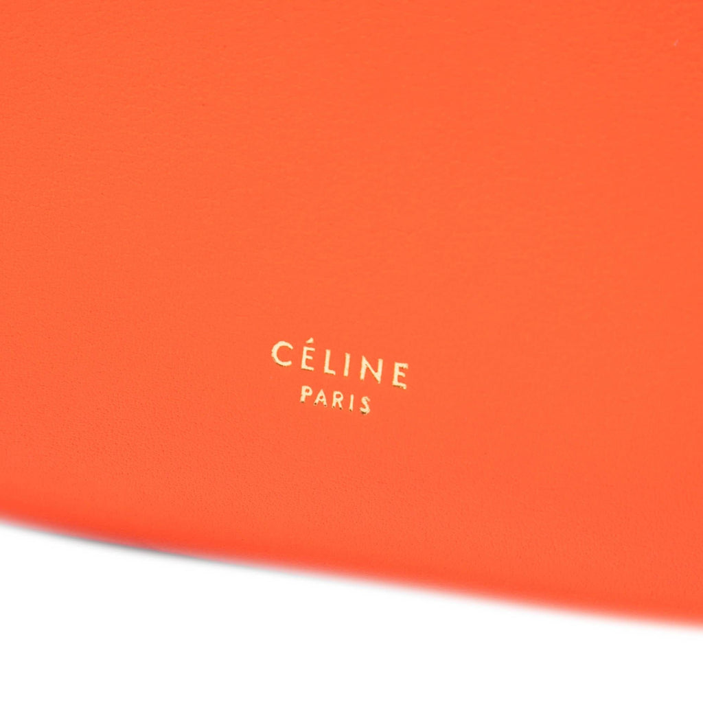 Celine Mini Smooth Calfskin Tie Knot Tote Bag - Orange