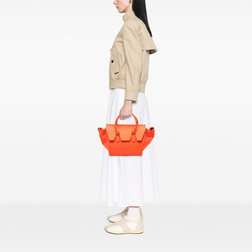 Celine Mini Smooth Calfskin Tie Knot Tote Bag - Orange