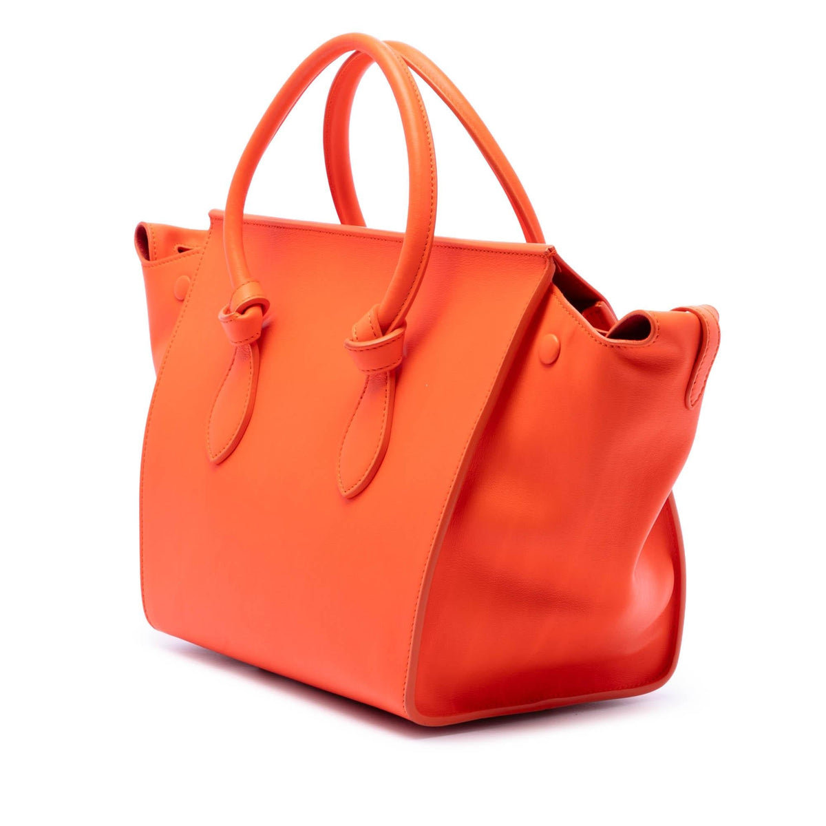 Celine Mini Smooth Calfskin Tie Knot Tote Bag - Orange