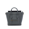 Celine Nano Grained Calfskin Luggage Tote Bag - Grey