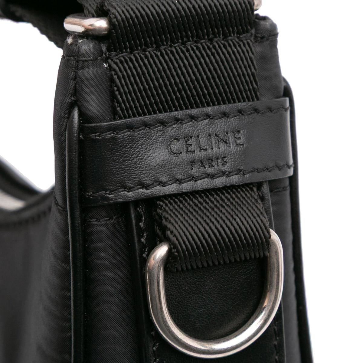 Celine Nylon Ava Shoulder Bag - Black