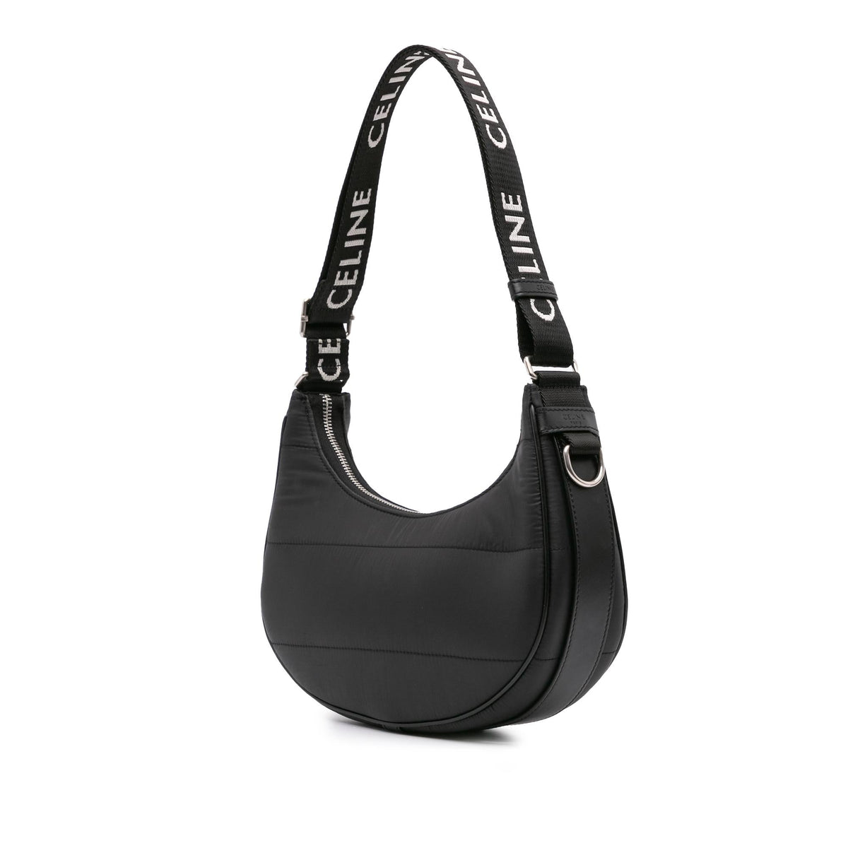 Celine Nylon Ava Shoulder Bag - Black