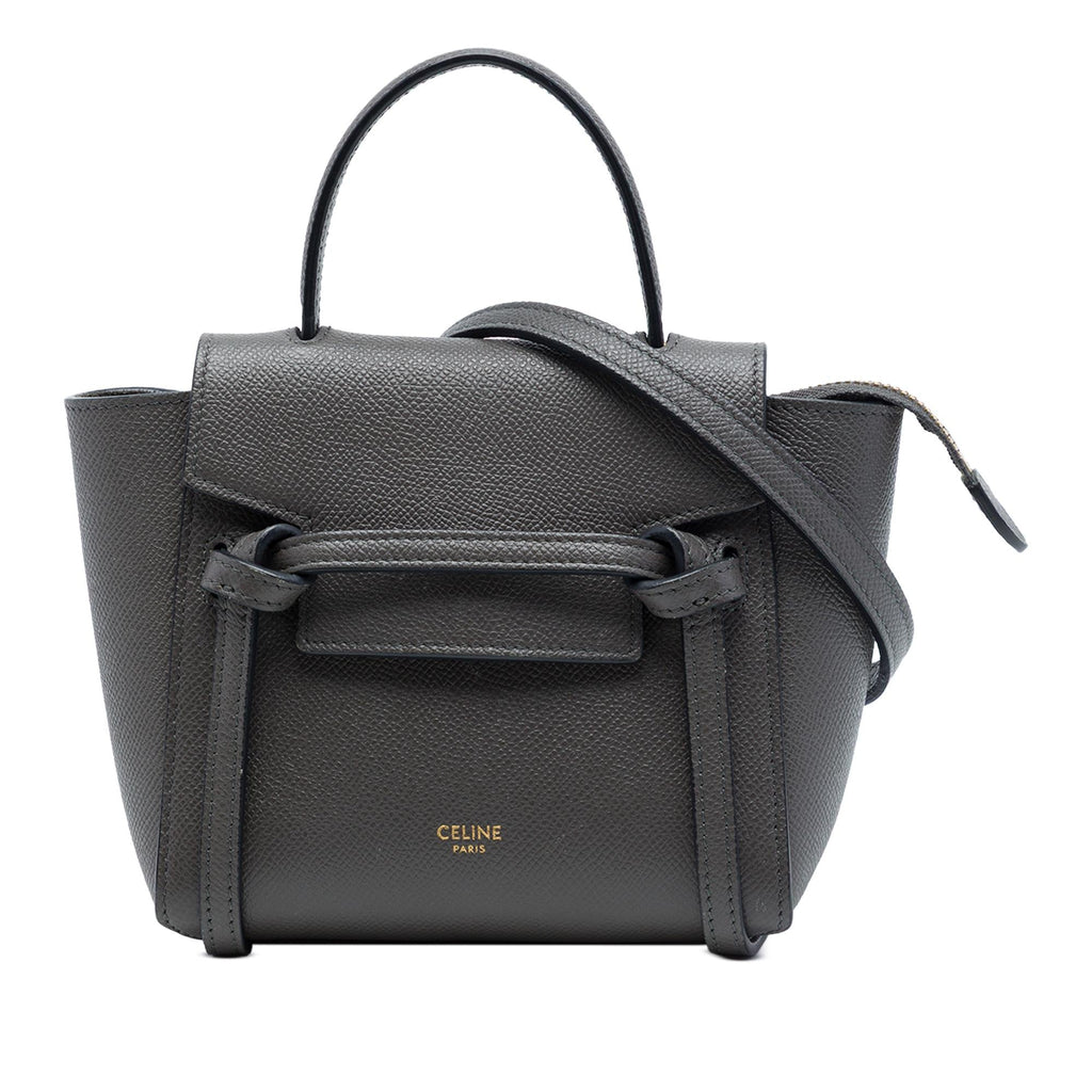 Celine Pico Grained Calfskin Belt Bag - Grey