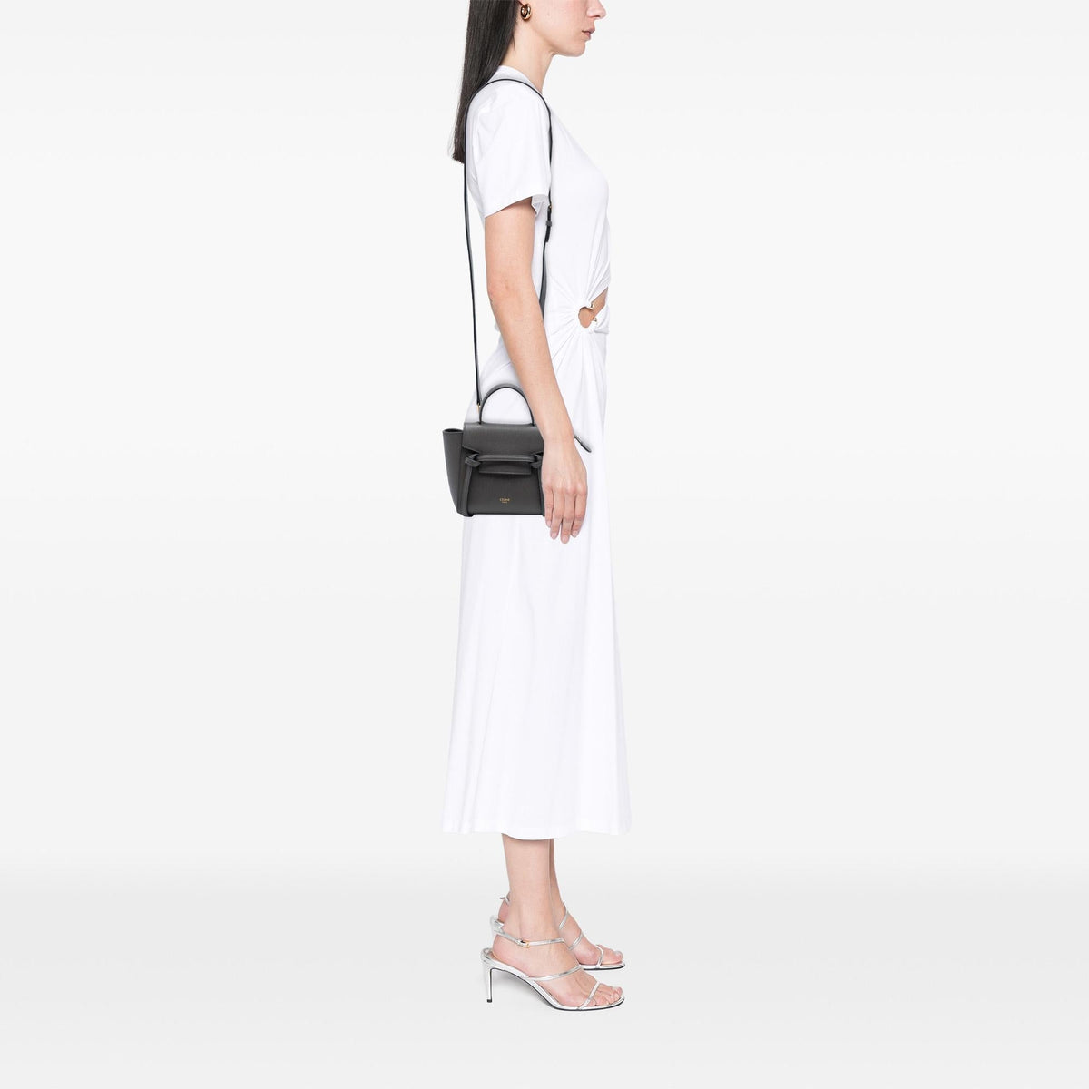 Celine Pico Grained Calfskin Belt Bag - Grey