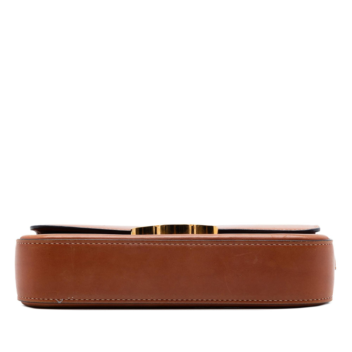 Celine Shiny Calfskin Claude Shoulder Bag - Brown