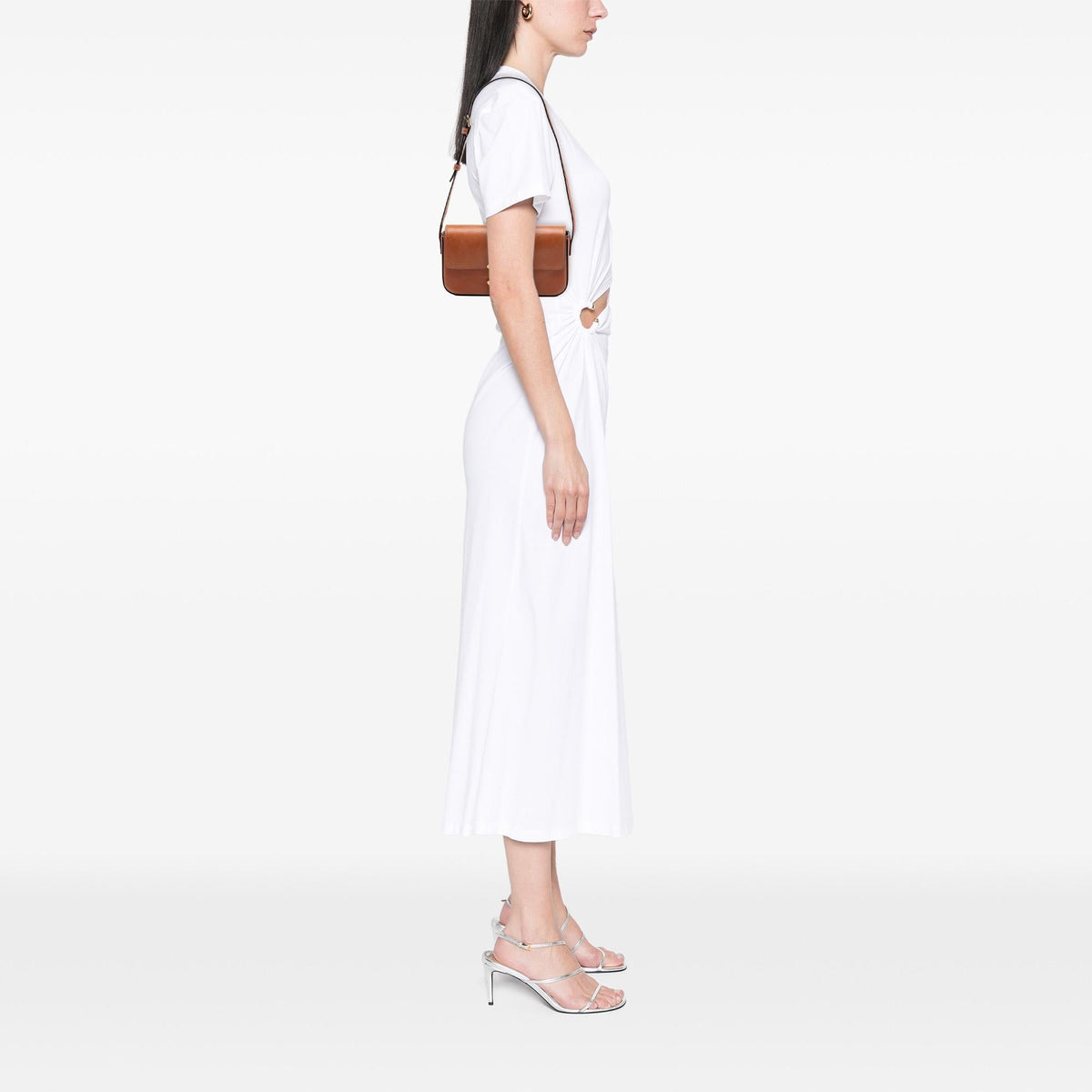 Celine Shiny Calfskin Claude Shoulder Bag - Brown