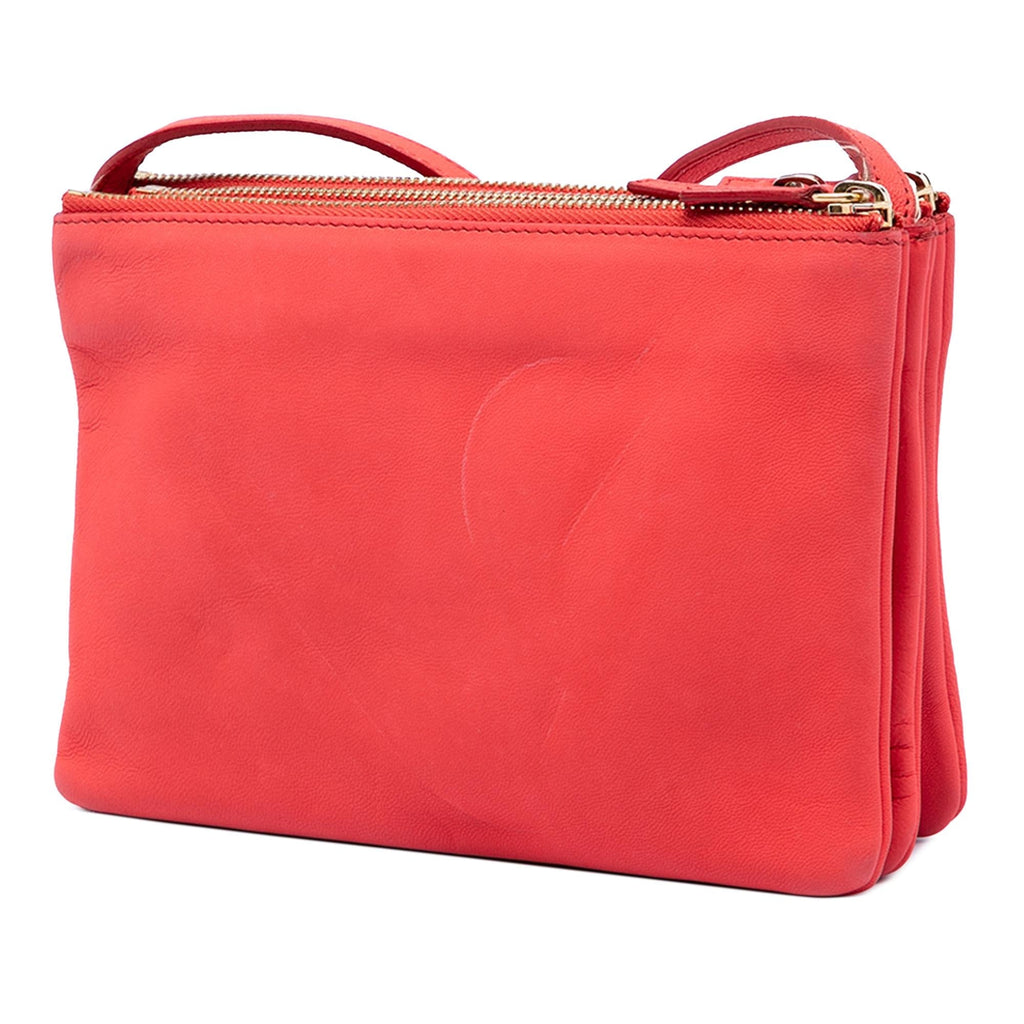 Celine Small Lambskin Trio Crossbody Bag - Pink