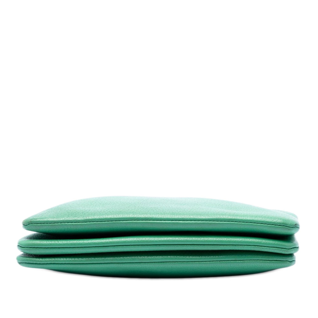 Celine Small Lambskin Trio Crossbody Bag - Green