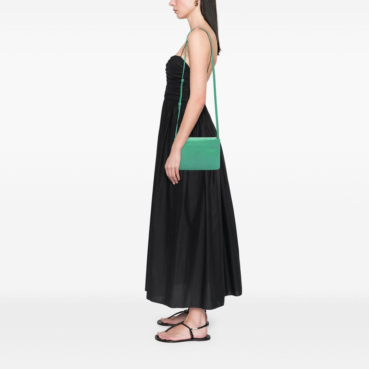 Celine Small Lambskin Trio Crossbody Bag - Green