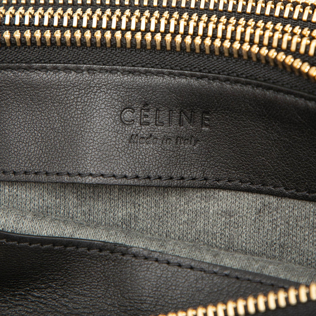 Celine Small Lambskin Trio Crossbody Bag - Black