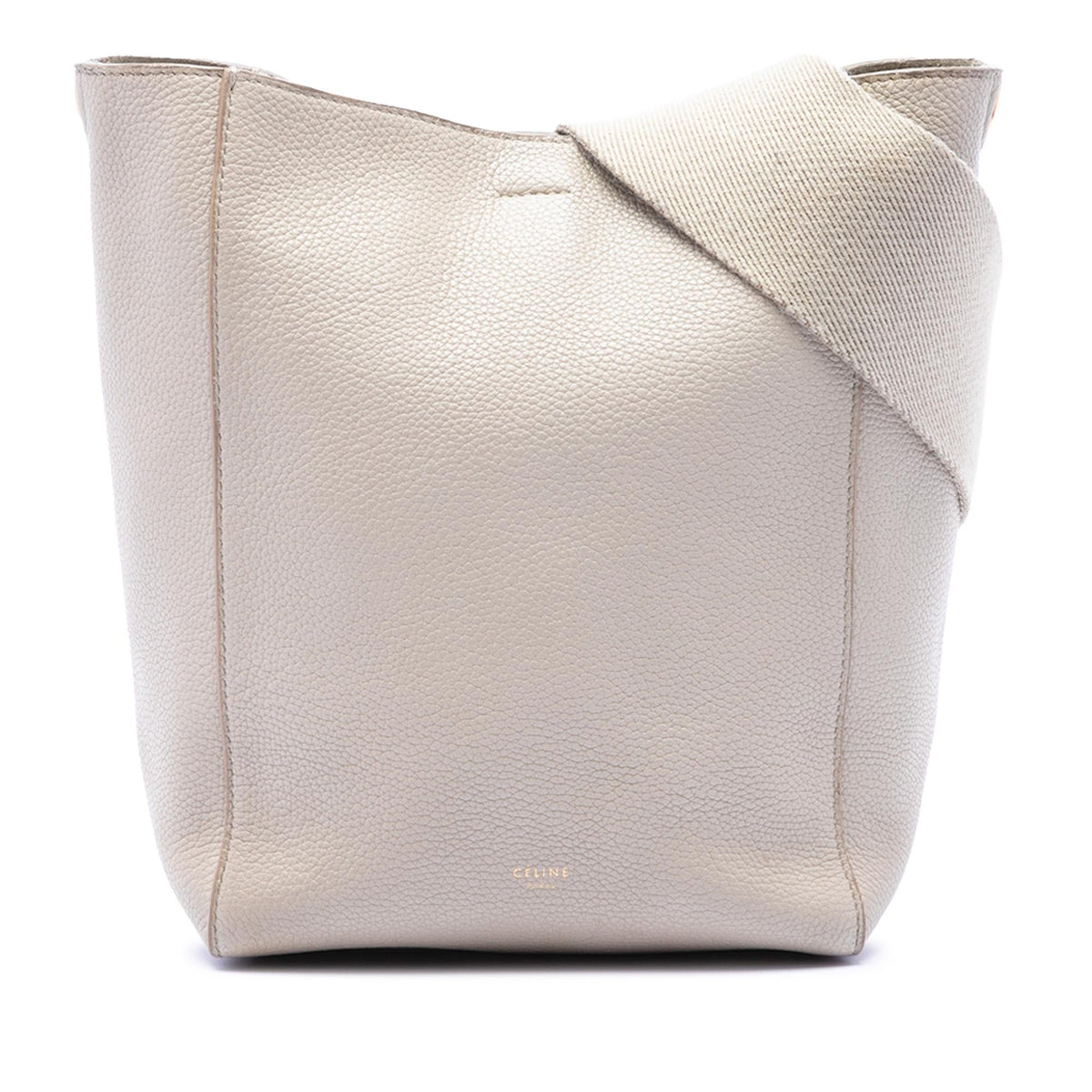 Celine Small Soft Grained Calfskin Seau Sangle Bucket Bag - Brown
