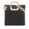 Chanel CC Canvas Clover Vertical Tote Bag - Black