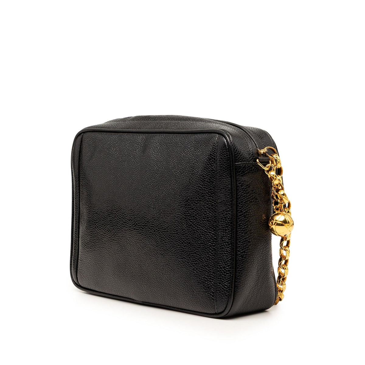 Chanel CC Caviar Front Pocket Bijoux Chain Camera Bag - Black