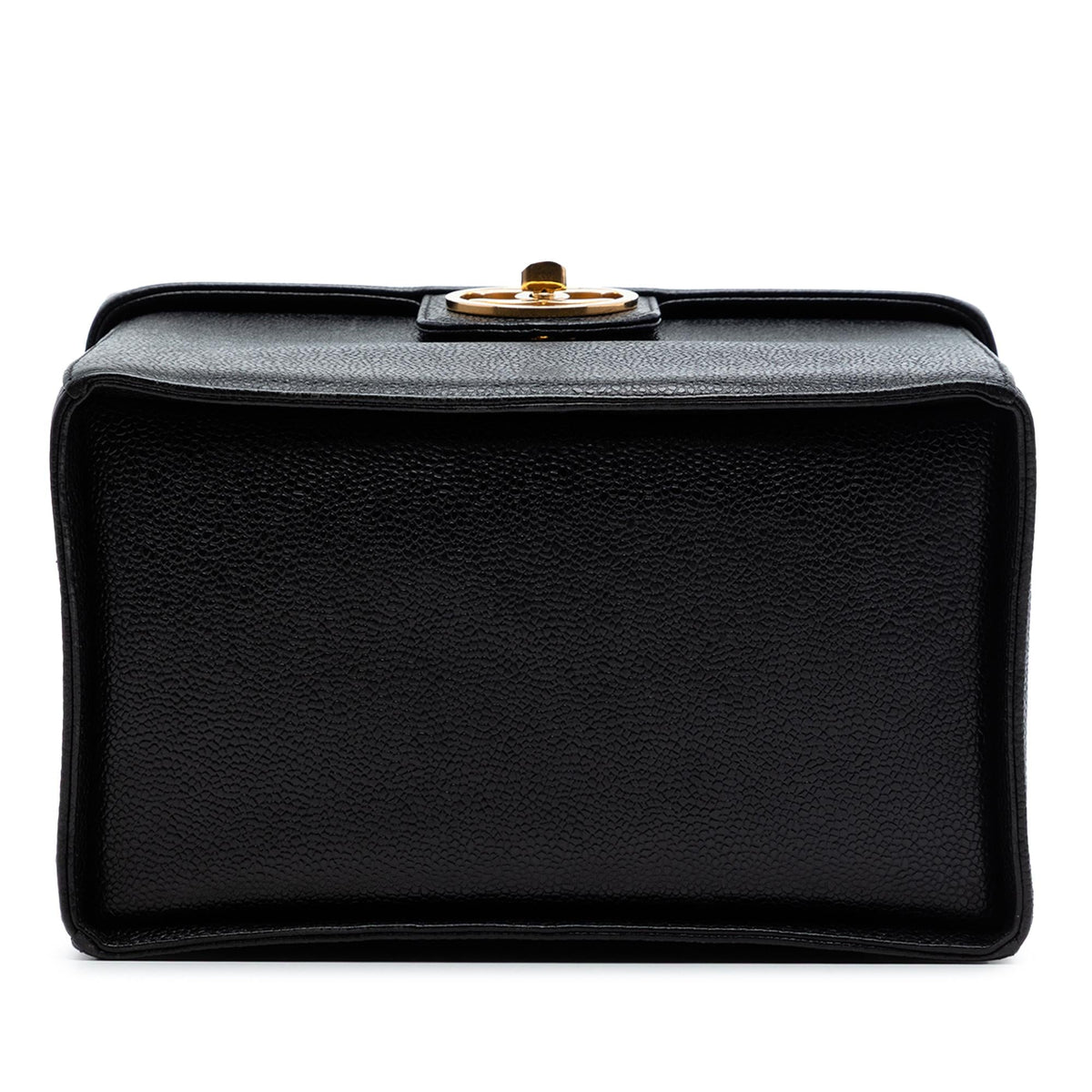 Chanel CC Caviar Turnlock Vanity Bag - Black
