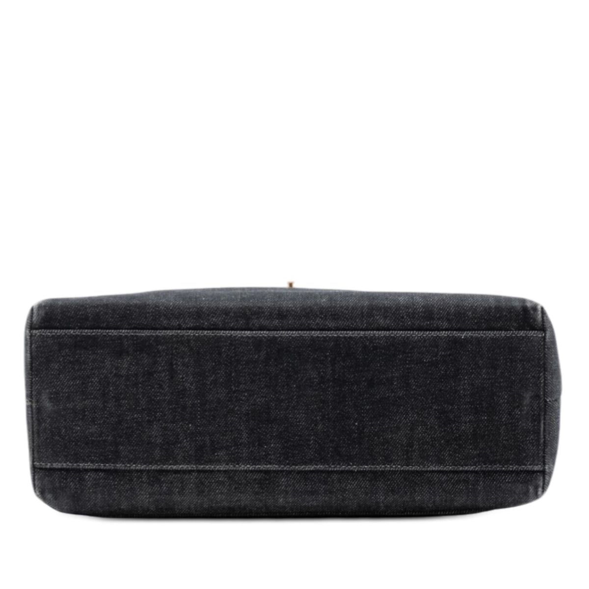 Chanel CC Denim Kelly Top Handle Bag - Black