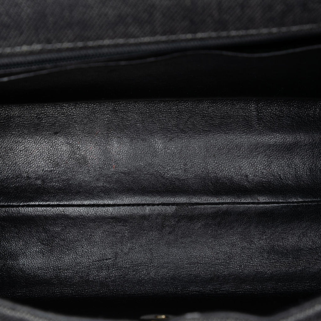 Chanel CC Denim Kelly Top Handle Bag - Black