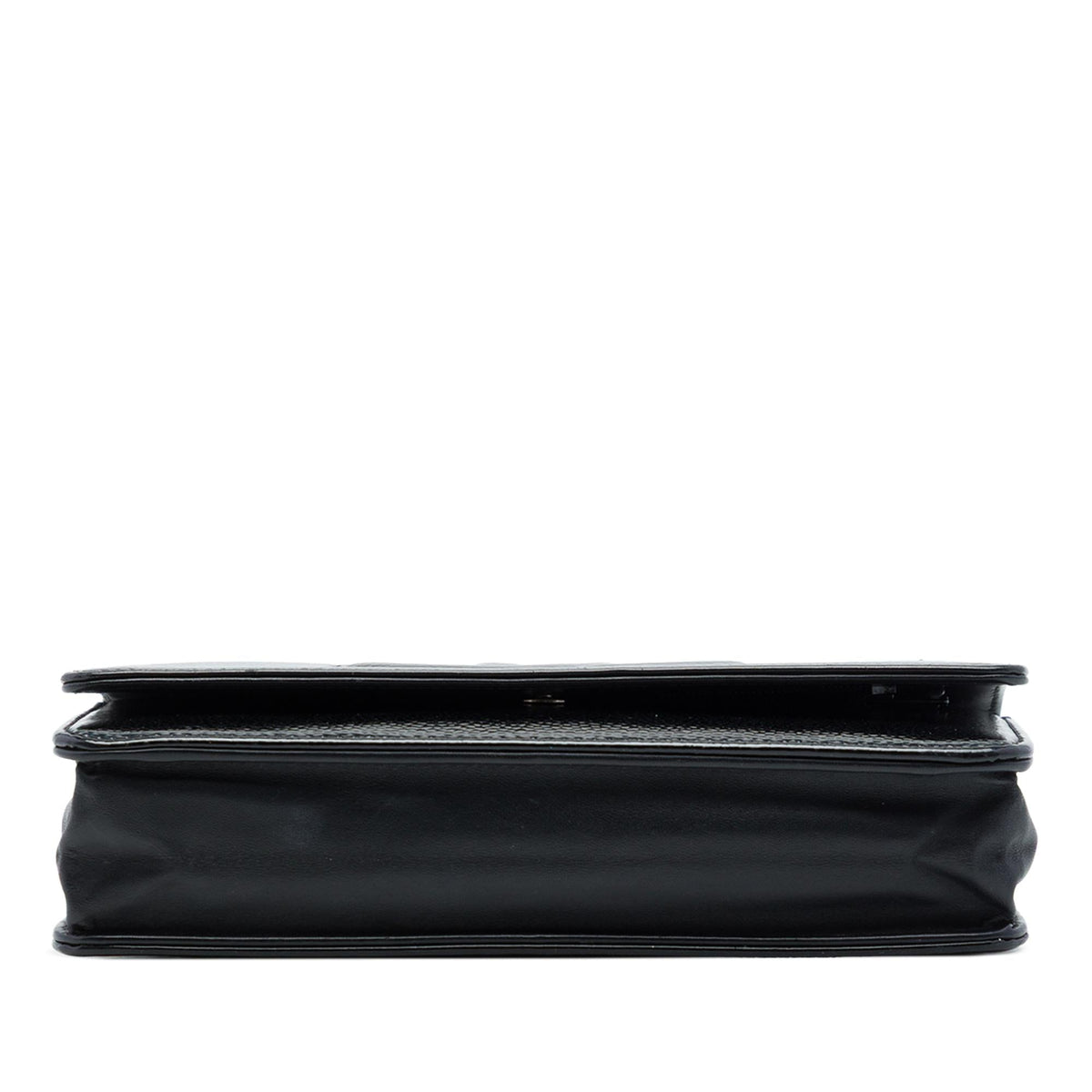 Chanel CC Patent Caviar Wallet on Chain - Black