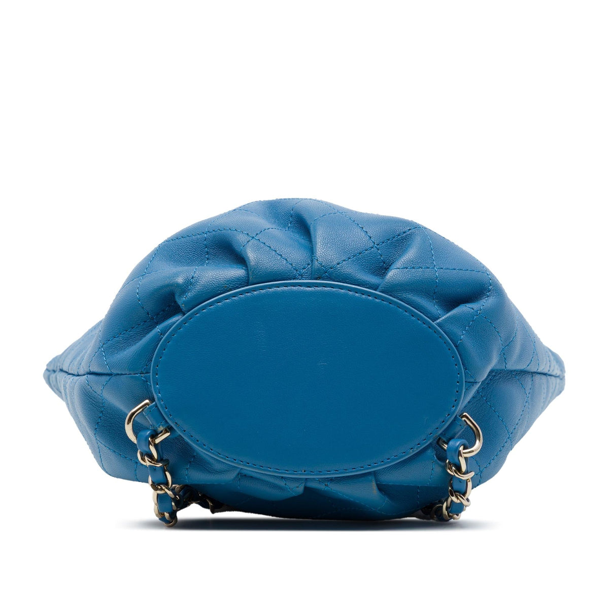 Chanel CC Quilted Calfskin Bucket Backpack - Blue