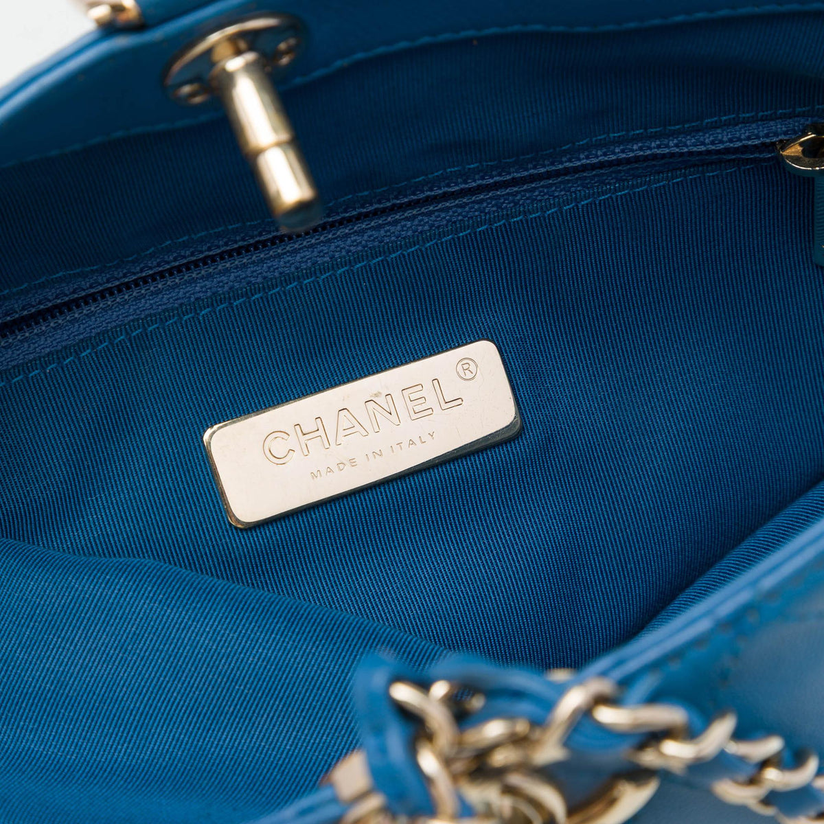Chanel CC Quilted Calfskin Bucket Backpack - Blue