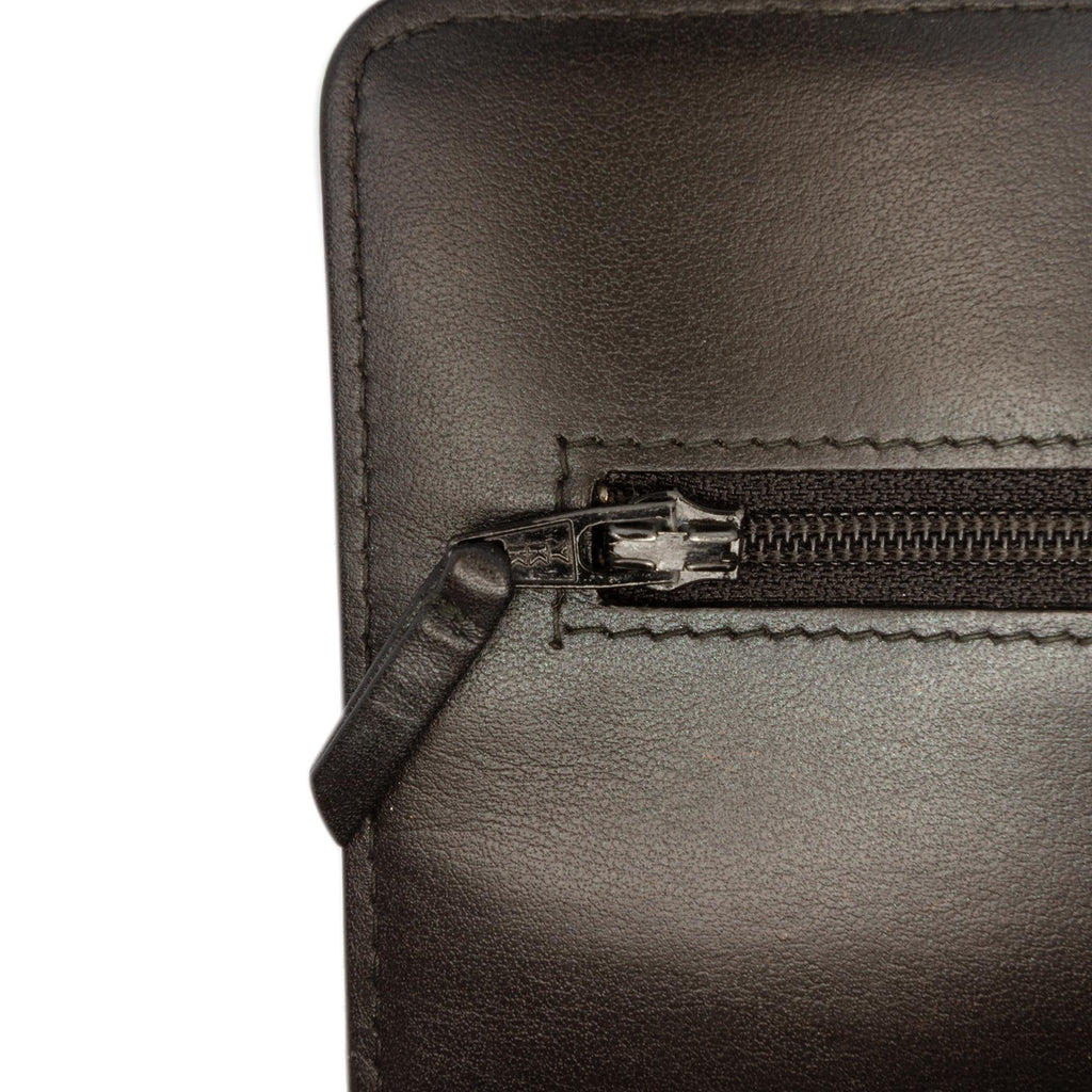 Chanel CC Quilted Crinkled Patent Wallet on Chain - Black