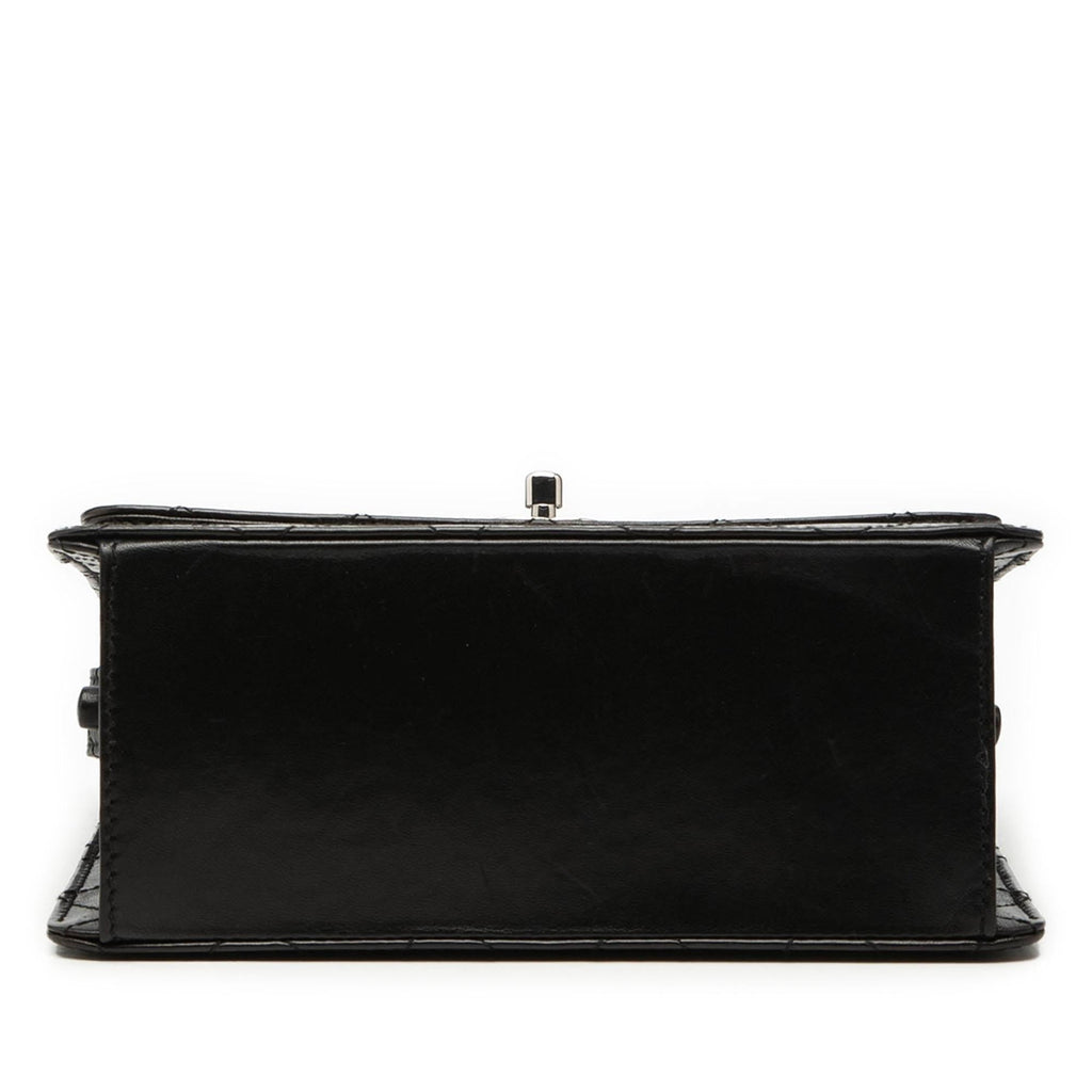 Chanel CC Quilted Lambskin Flap Shoulder Bag - Black