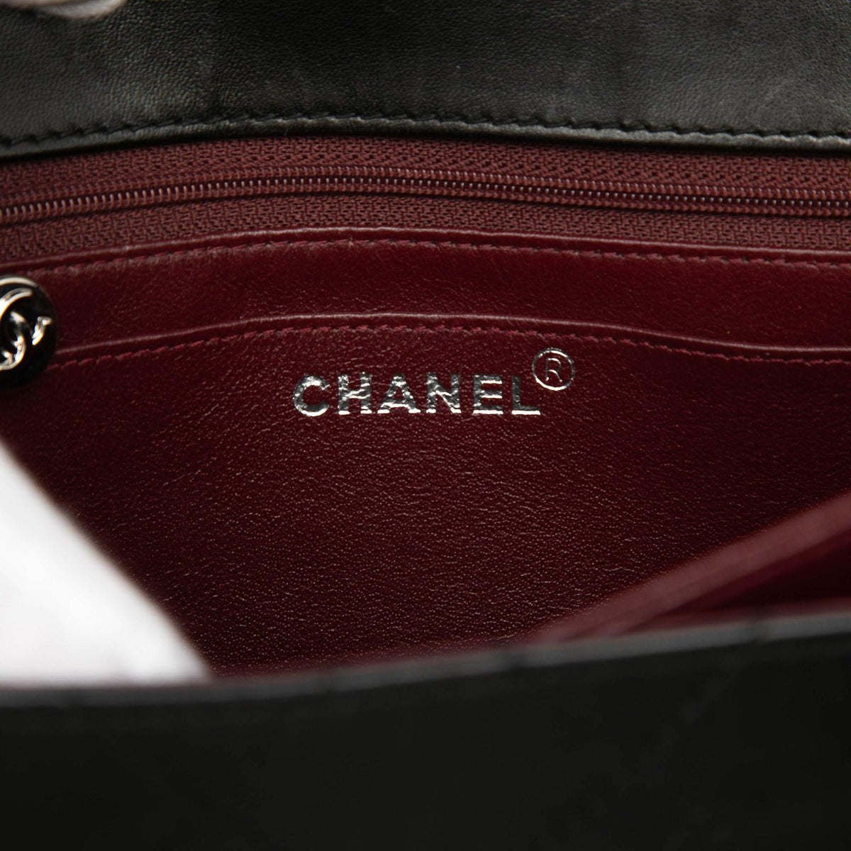 Chanel CC Quilted Lambskin Flap Shoulder Bag - Black