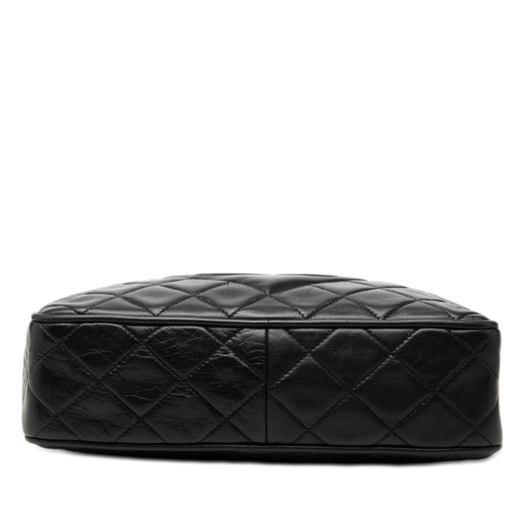 Chanel CC Quilted Lambskin Tassel Camera Bag - Black