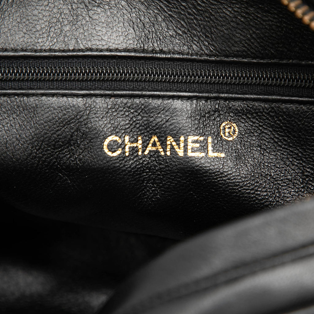 Chanel CC Quilted Lambskin Tassel Camera Bag - Black