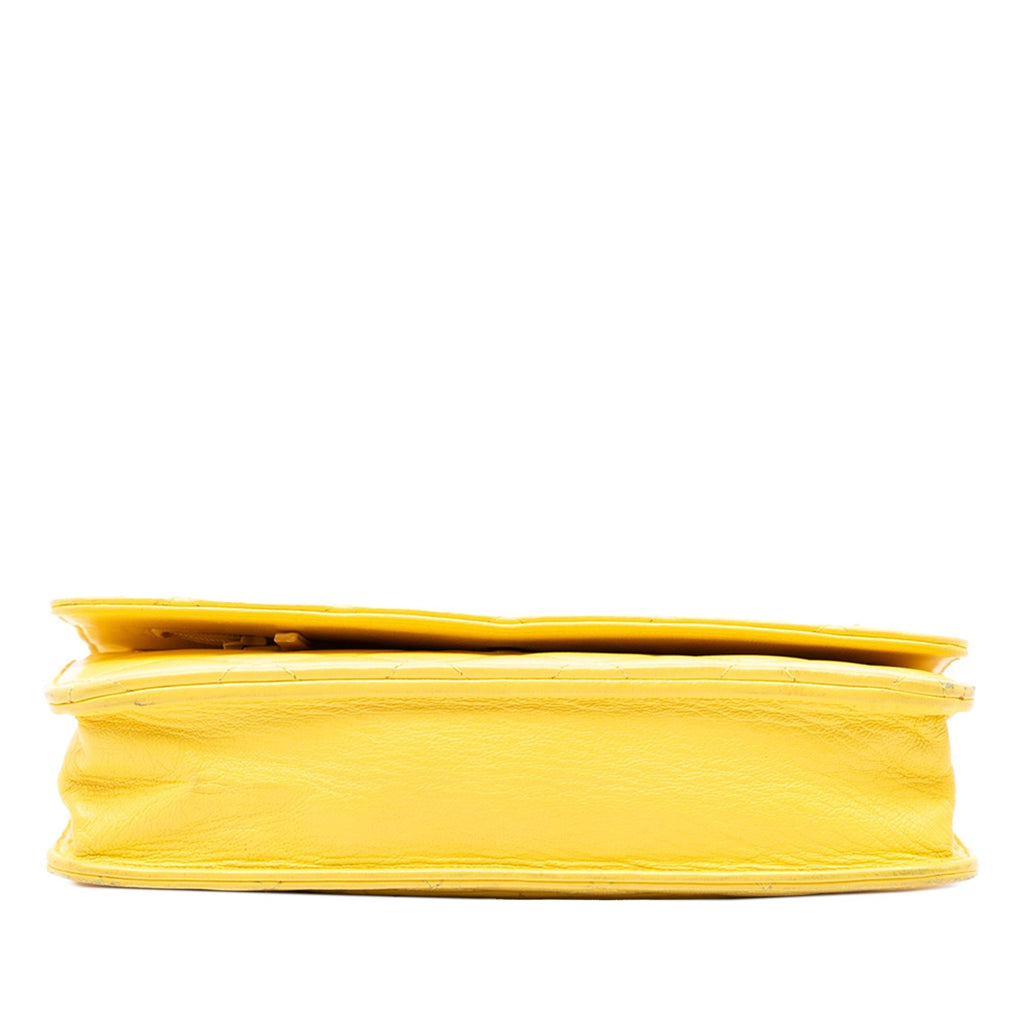 Chanel CC Quilted Lambskin Wallet on Chain - Yellow