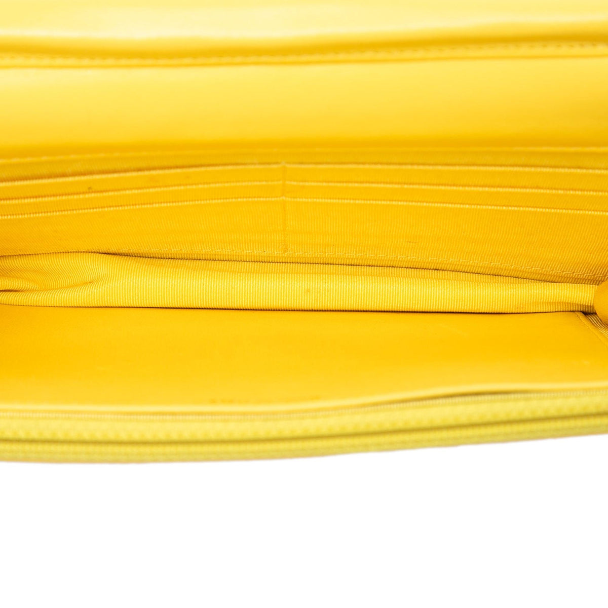 Chanel CC Quilted Lambskin Wallet on Chain - Yellow