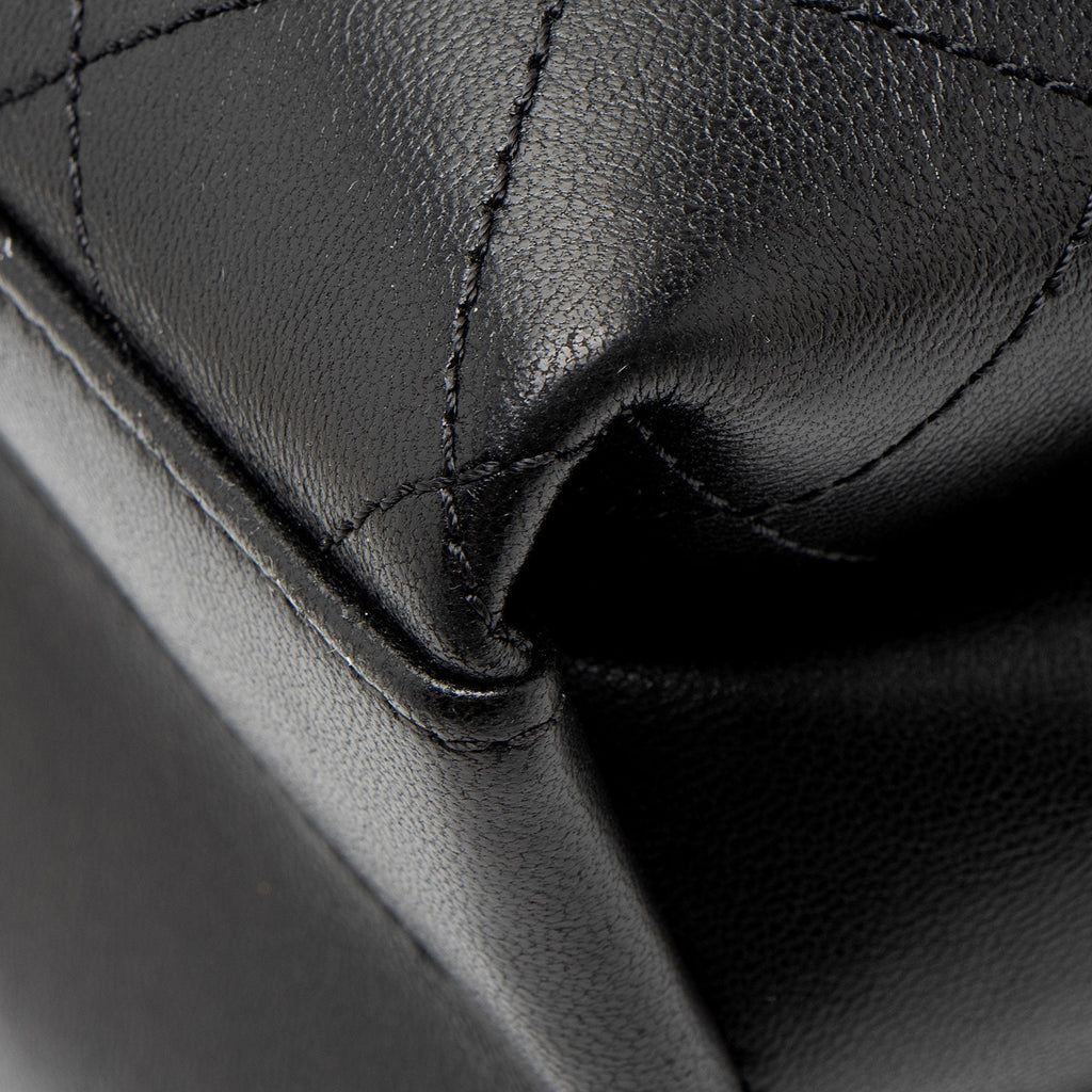 Chanel Calfskin Coco Luxe Large Shopping Tote Bag - Black