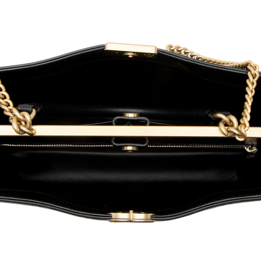 Chanel Calfskin Coco Luxe Large Shopping Tote Bag - Black