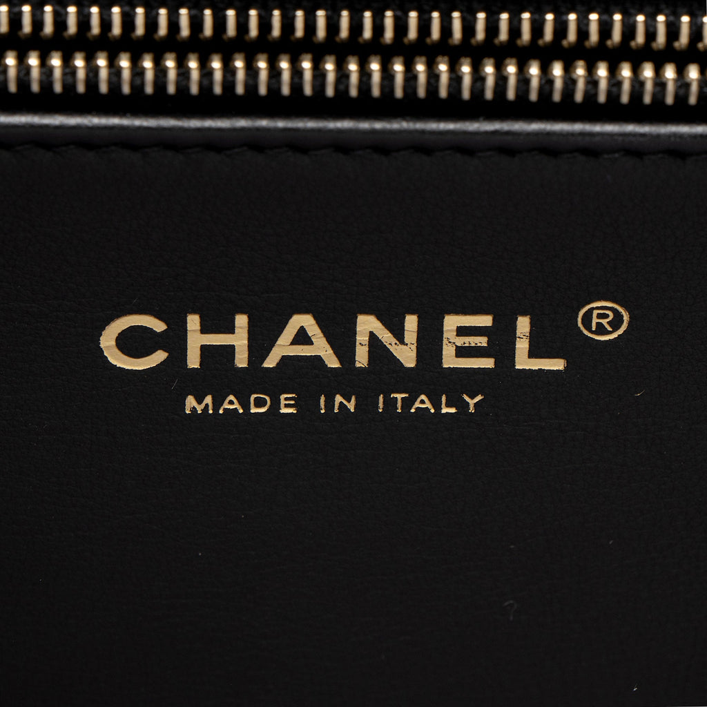 Chanel Calfskin Coco Luxe Large Shopping Tote Bag - Black