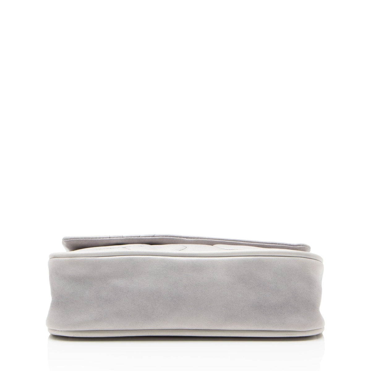 Chanel Calfskin Diagonal CC Flap Shoulder Bag - Grey