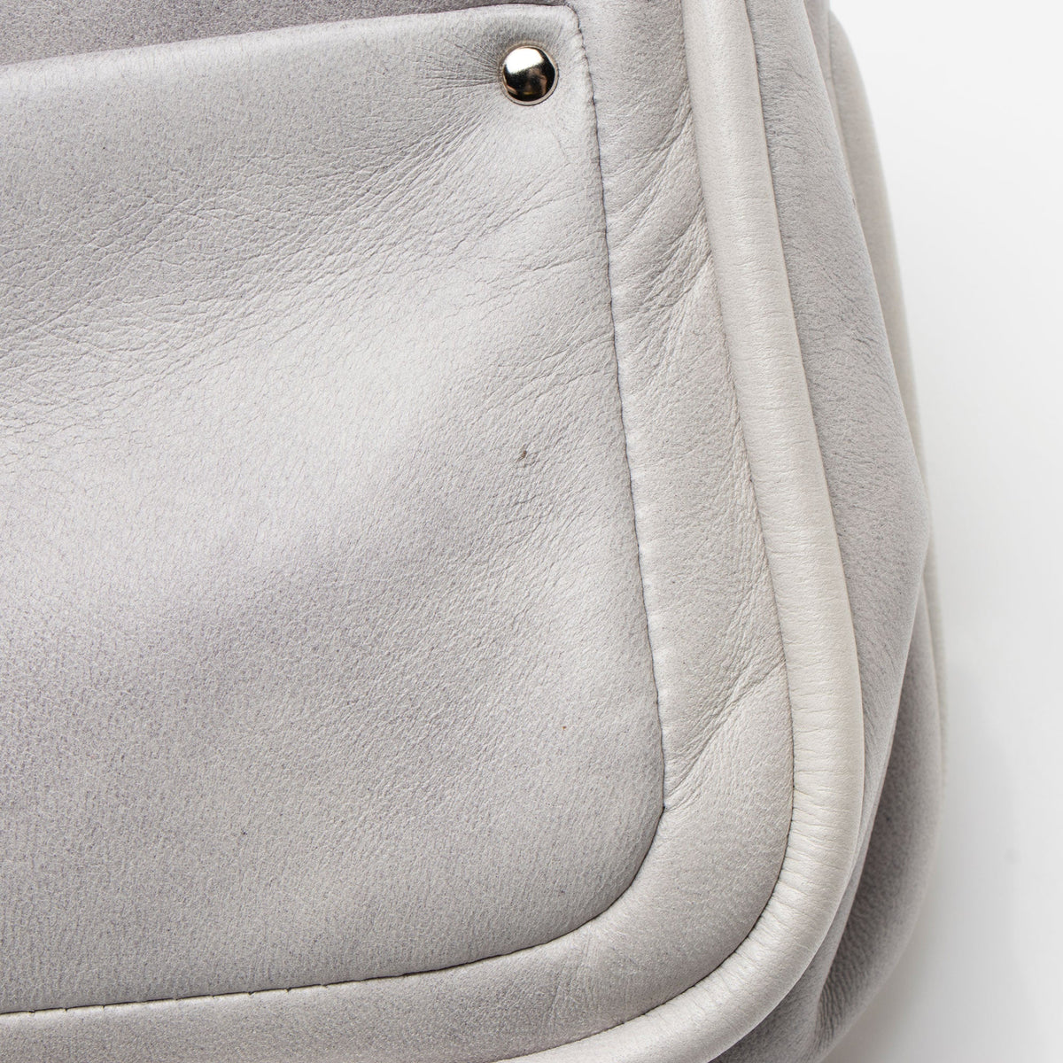 Chanel Calfskin Diagonal CC Flap Shoulder Bag - Grey
