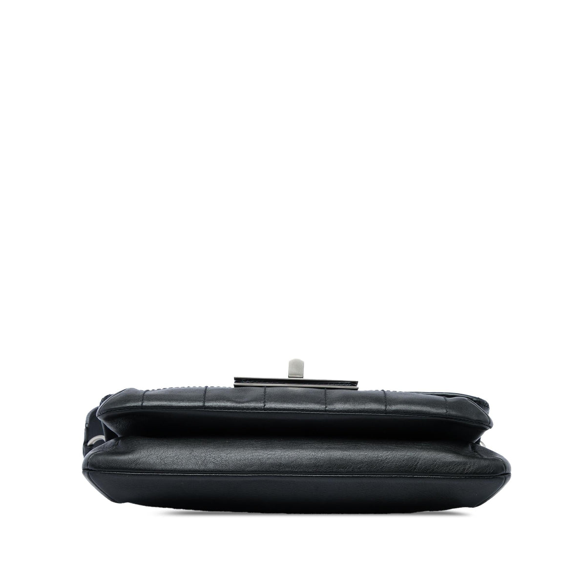 Chanel Calfskin Square Stitched Mademoiselle Shoulder Bag - Black