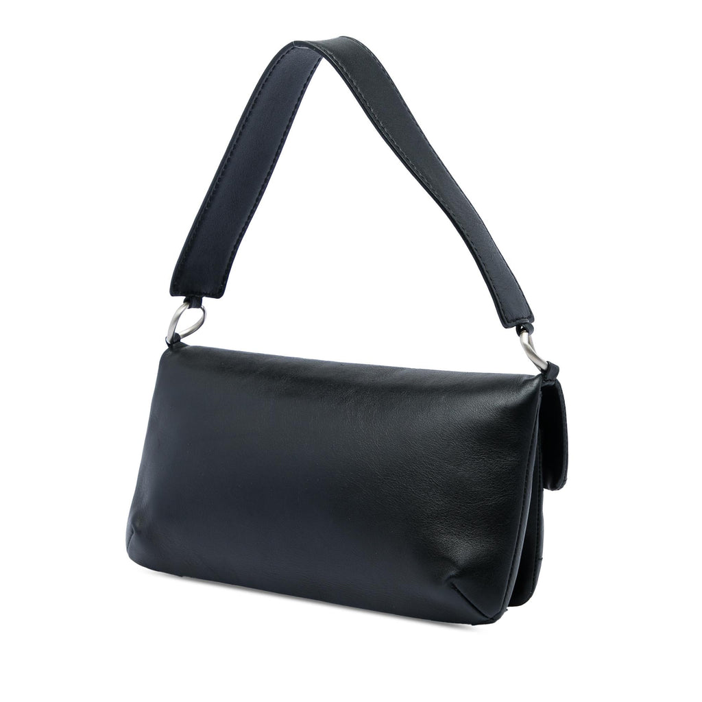 Chanel Calfskin Square Stitched Mademoiselle Shoulder Bag - Black