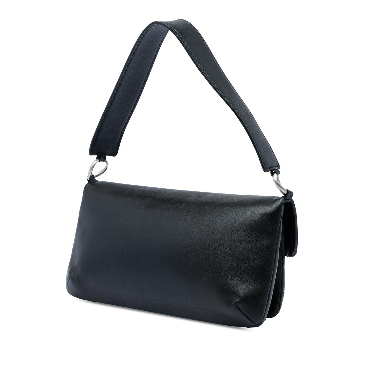 Chanel Calfskin Square Stitched Mademoiselle Shoulder Bag - Black