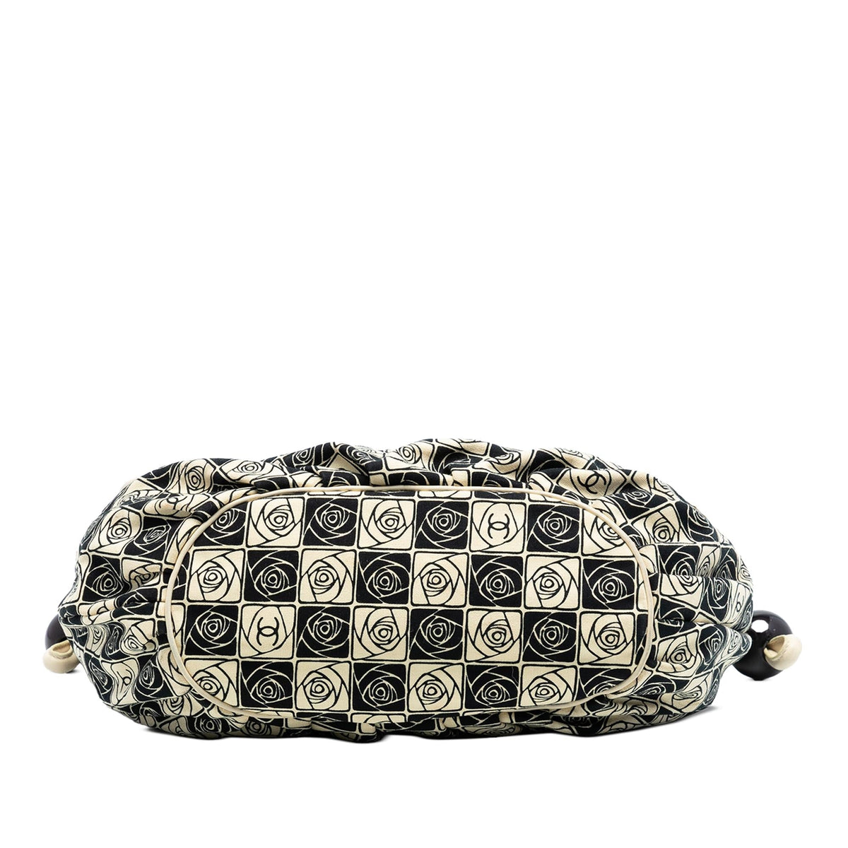 Chanel Camellia Canvas Coco Ball Tote Bag - Brown