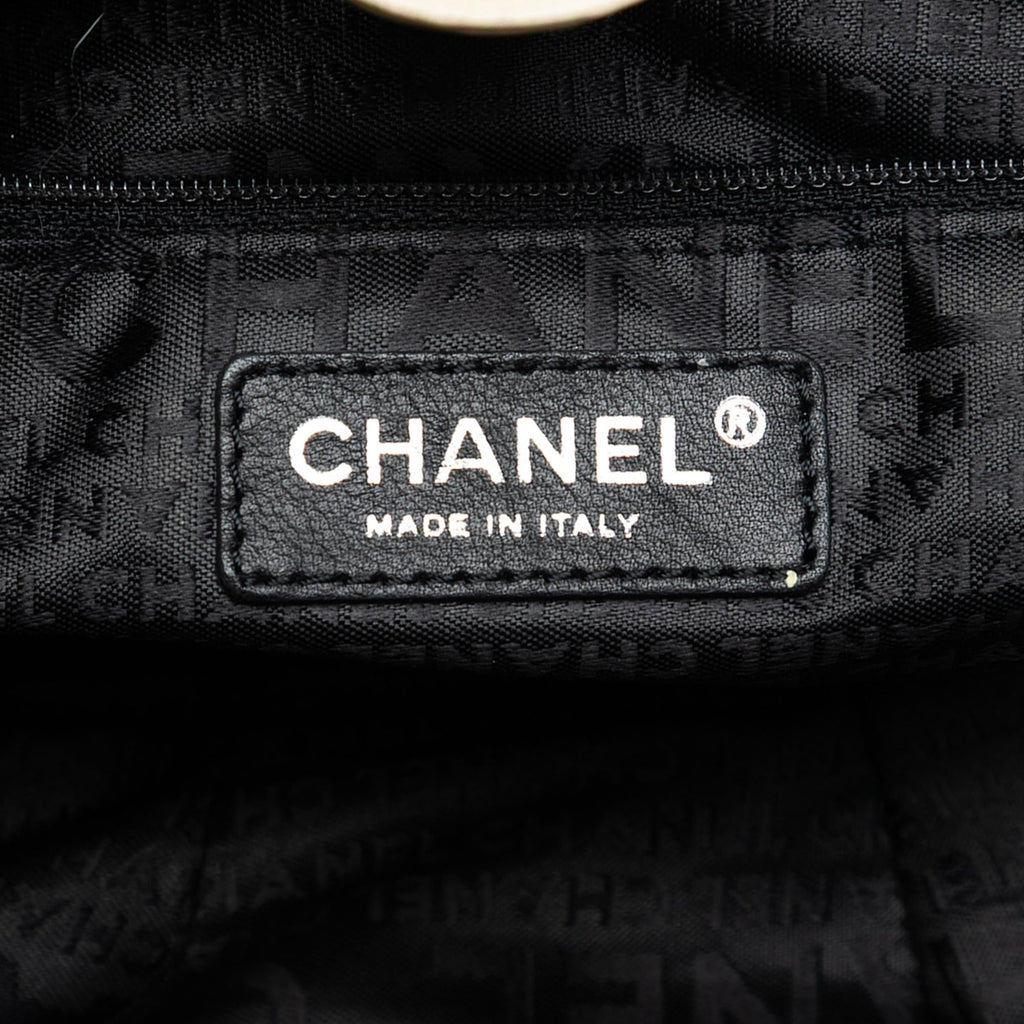 Chanel Camellia Canvas Coco Ball Tote Bag - Brown