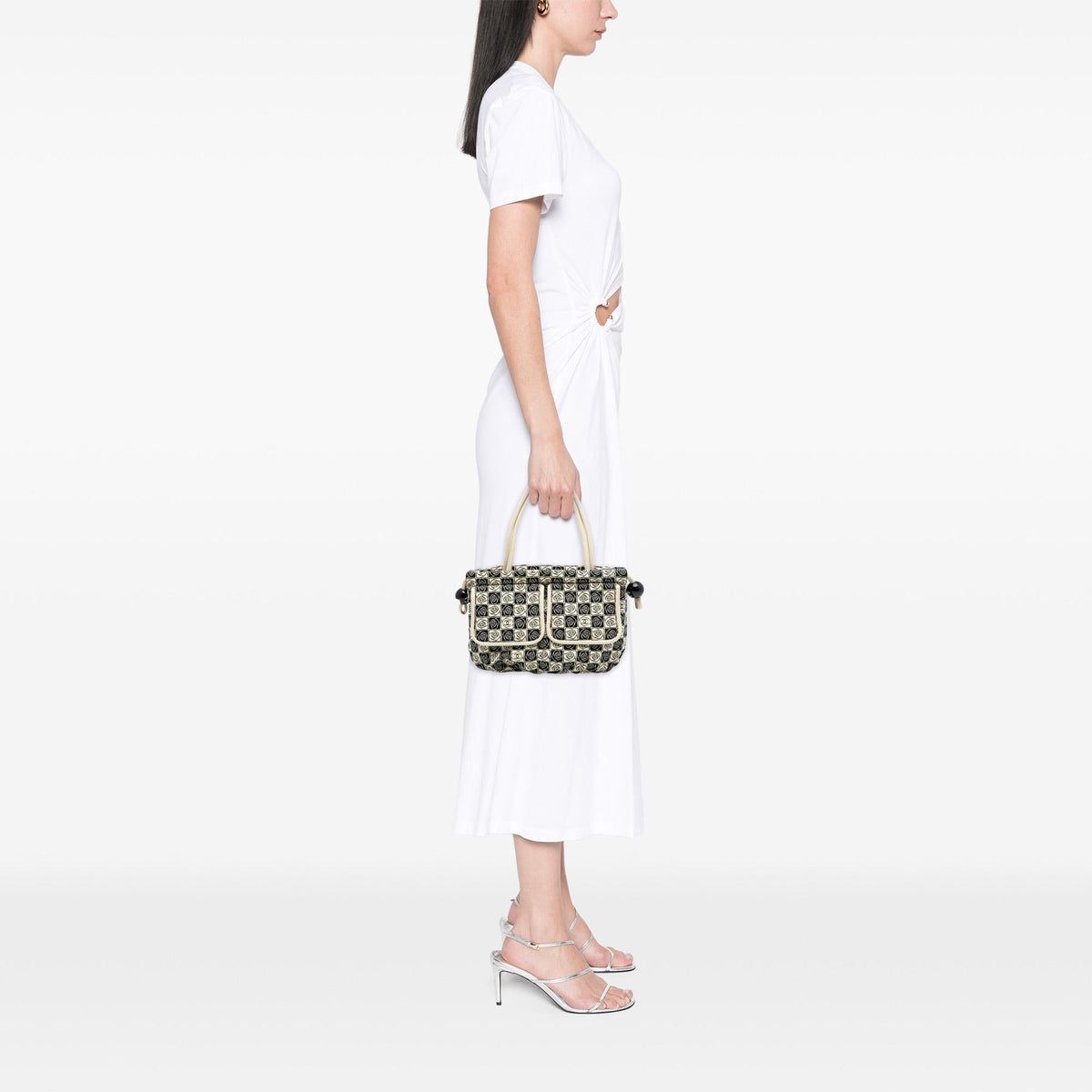 Chanel Camellia Canvas Coco Ball Tote Bag - Brown