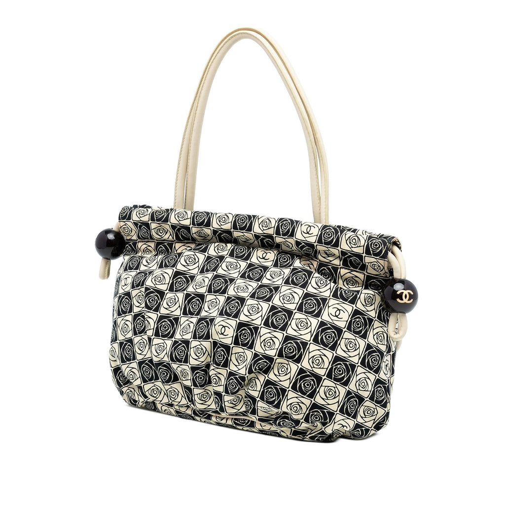 Chanel Camellia Canvas Coco Ball Tote Bag - Brown