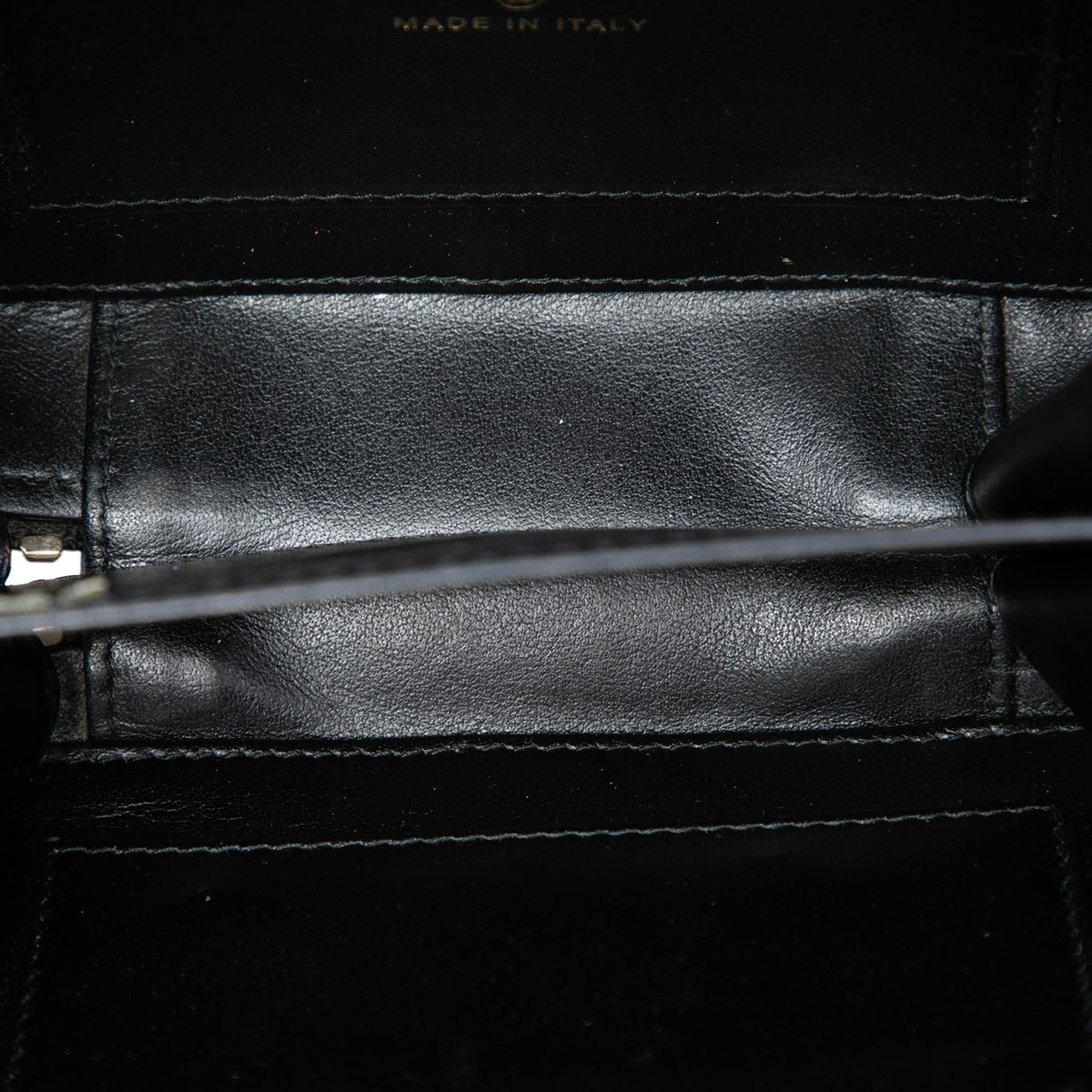 Chanel Caviar CC Filigree Vanity Clutch with Chain - Black