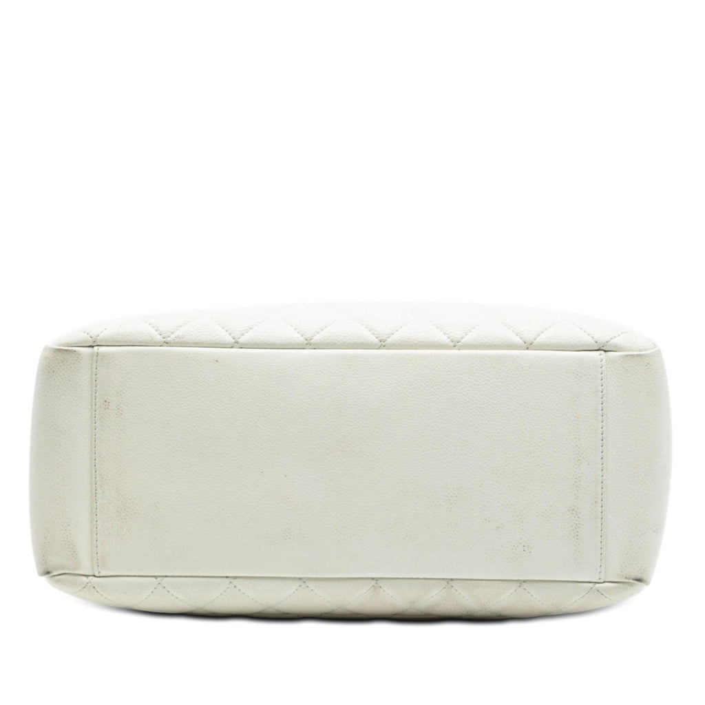 Chanel Caviar Grand Shopping Tote Bag - White