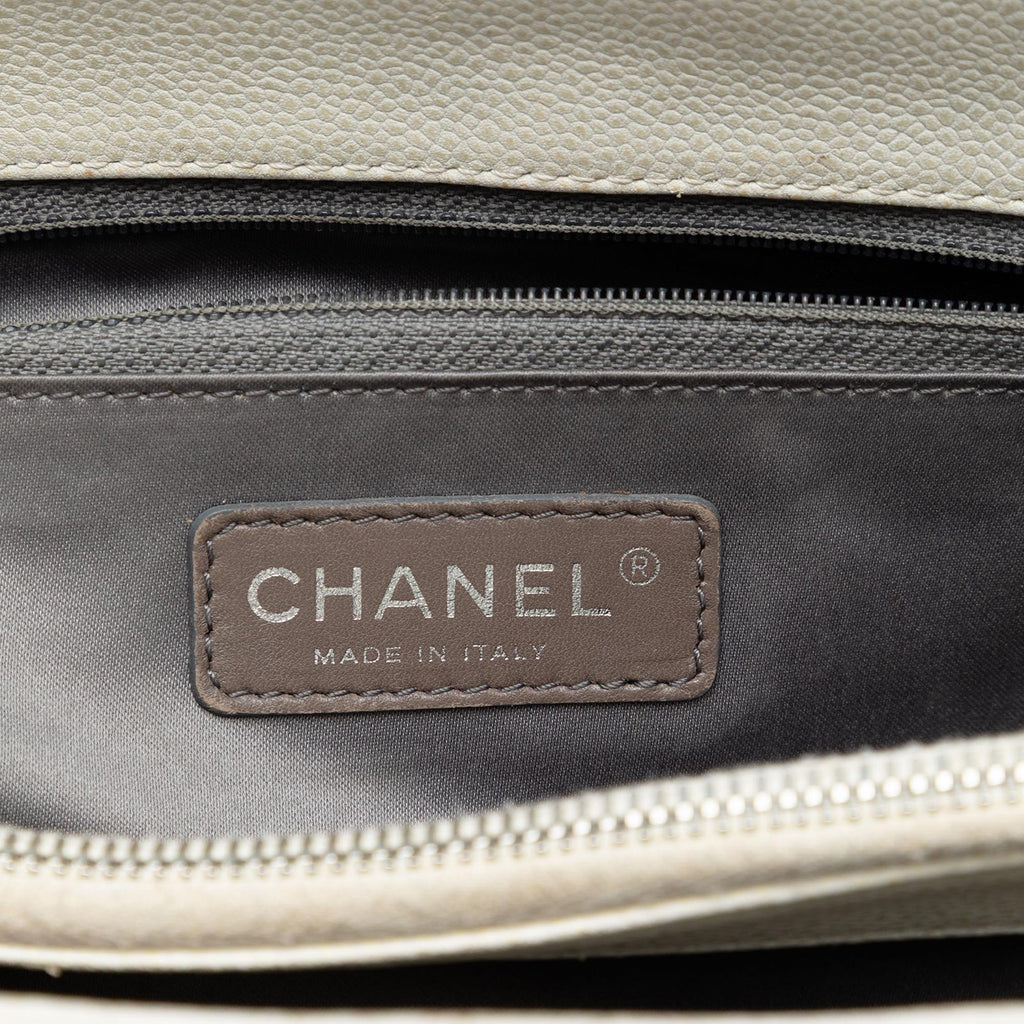 Chanel Caviar Grand Shopping Tote Bag - White